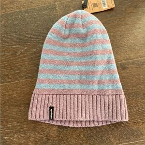 Patagonia Kids Striped Beanie in Pink and Blue NWT